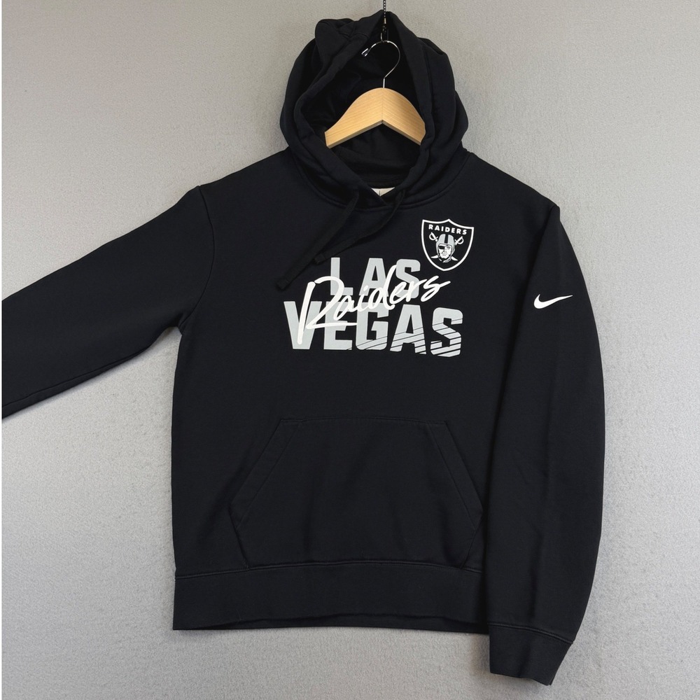 Nike NFL Hoodie Mens S Black Las Vegas Raiders Graphic Pullover Sweatshirt